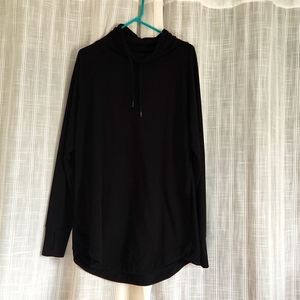 Large black Tek Gear cowl neck sweater with pockets